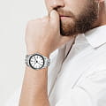 Jacques Lemans Jacques Lemans 1-2075E мужские часы белый циферблат на запястье