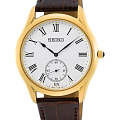 Seiko Seiko Conceptual Series Dress SRK050P1  SRK050P1 кварцевые мужские часы белый циферблат, браслет кожаный — вид спереди