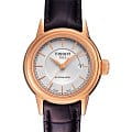 Tissot Tissot Carson Automatic Lady T085.207.36.011.00 Carson T0852073601100 механические женские часы белый циферблат, браслет кожаный — вид спереди