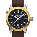 Certina Certina DS+ C041.407.19.051.90  C0414071905190 механические мужские часы  черный циферблат, браслет кожаный — вид спереди