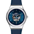 Swatch Swatch Irony Sistem51 YIS430  YIS430 механические мужские часы  синий циферблат, браслет резина — вид спереди