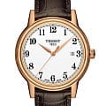 Tissot Tissot Carson T085.410.36.012.00 Carson T0854103601200 кварцевые мужские часы белый циферблат, браслет кожаный — вид спереди