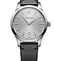 Victorinox Victorinox 241827  241827 кварцевые женские часы серебристый циферблат, браслет кожаный — вид спереди