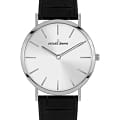 Jacques Lemans Jacques Lemans Nizza 1-2172A  1-2172A кварцевые мужские часы белый циферблат, браслет кожаный — вид спереди