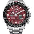 Citizen Citizen Promaster JY8086-89X  JY8086-89X кварцевые мужские часы красный циферблат, браслет нержавеющая сталь — вид спереди