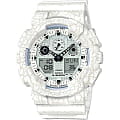 Casio Casio G-Shock GA-100CG-7A GA-100 GA-100CG-7A электронные мужские часы белый циферблат, браслет пластик — вид спереди