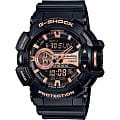 Casio Casio G-Shock GA-400GB-1A4DR (GA-400GB-1A4) GA GA-400GB-1A4 электронные мужские часы розовый циферблат, браслет пластик — вид спереди
