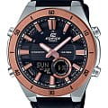 Casio Casio Edifice ERA-110GL-1A ERA ERA-110GL-1A кварцевые мужские часы черный циферблат, браслет кожаный — вид спереди