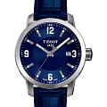 Tissot Tissot PRC 200 T055.410.16.047.00 PRC 200 T0554101604700 кварцевые мужские часы синий циферблат, браслет кожаный — вид спереди