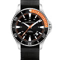 Hamilton Hamilton Khaki Navy Scuba Auto H82305931  H82305931 механические мужские часы черный циферблат, браслет тканевый — вид спереди