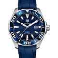 TAG Heuer TAG Heuer Aquaracer Professional 300 WAY201P.FT6178  WAY201P.FT6178 механические мужские часы синий циферблат, браслет каучук — вид спереди
