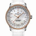 Breitling Breitling Navitimer Automatic 35 U17395211A1P4  U17395211A1P4 механические женские часы перламутровый циферблат, браслет кожаный — вид спереди