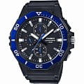 Casio Casio Illuminator MRW-400H-2A  MRW-400H-2A кварцевые мужские часы черный циферблат, браслет резина — вид спереди