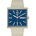 Swatch Swatch Square Bioceramic Standard SO34T700  SO34T700 кварцевые мужские часы синий циферблат, браслет биоматериал — вид спереди