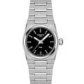 Tissot Tissot PRX 25 mm T137.010.11.056.00  T1370101105600 кварцевые женские часы  черный циферблат, браслет нержавеющая сталь — вид спереди