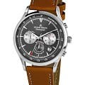 Jacques Lemans Jacques Lemans Classic 1-2068B  1-2068B кварцевые мужские часы серый циферблат, браслет кожаный — вид спереди