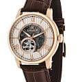 Earnshaw Earnshaw ES-8802-04  ES-8802-04 механические мужские часы белый циферблат, браслет кожаный — вид спереди