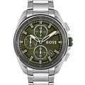 Hugo Boss Hugo Boss Volane HB1513951  HB1513951 кварцевые мужские часы зеленый циферблат, браслет нержавеющая сталь — вид спереди
