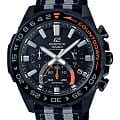 Casio Casio Edifice EFS-S550BL-1A EFS EFS-S550BL-1A кварцевые мужские часы черный циферблат, браслет тканевый — вид спереди