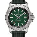 Breitling Breitling Avenger Automatic 42 A17328101L1X1  A17328101L1X1 механические мужские часы зеленый циферблат, браслет кожаный — вид спереди