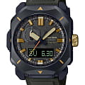 Casio Casio Pro Trek PRW-6900Y-3ER PRW PRW-6900Y-3ER кварцевые мужские часы зеленый циферблат, браслет пластик — вид спереди