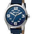 Just Cavalli Just Cavalli Gents JC1G108L0015  JC1G108L0015 кварцевые мужские часы синий циферблат, браслет кожаный — вид спереди