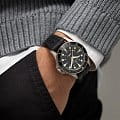 Hamilton Hamilton Khaki Navy Scuba Automatic H82515330 механические мужские часы часы, крупный план черный циферблат