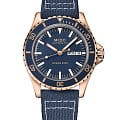Mido Mido Ocean Star Tribute M026.830.38.041.00  M0268303804100 механические мужские часы  синий циферблат, браслет тканевый — вид спереди