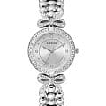 Guess Guess Bejeweled GW0838L1  GW0838L1 кварцевые женские часы серебристый циферблат, браслет нержавеющая сталь — вид спереди