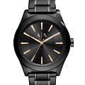 Armani Exchange Armani Exchange Fitz  AX7102  AX7102 кварцевые мужские часы черный циферблат, браслет сталь с ip покрытием — вид спереди