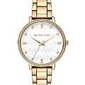 Michael Kors Michael Kors Pyper MK4666  MK4666 кварцевые женские часы перламутровый циферблат, браслет нержавеющая сталь с pvd-покрытием — вид спереди