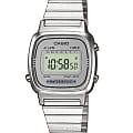 Casio Casio Vintage LA670WEA-7E  LA670WEA-7E кварцевые женские часы серый циферблат, браслет нержавеющая сталь — вид спереди