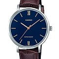 Casio Casio Collection LTP-VT01L-2B  LTP-VT01L-2B кварцевые женские часы синий циферблат, браслет кожаный — вид спереди