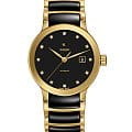 Rado Rado Centrix Automatic Diamonds R30080762 Automatic R30080762 механические женские часы черный циферблат, браслет сталь + pvd + керамика — вид спереди