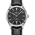 Certina Certina DS-8 Powermatic 80 C033.407.16.051.00 DS 8 C0334071605100 механические мужские часы черный циферблат, браслет кожаный — вид спереди