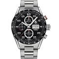 TAG Heuer TAG Heuer Carrera CV2A1R.BA0799  CV2A1R.BA0799 механические мужские часы черный циферблат, браслет нержавеющая сталь — вид спереди