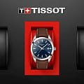 Tissot Tissot Gentleman T127.410.16.041.00 кварцевые мужские часы часы крупный план синий циферблата