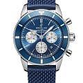 Breitling Breitling Superocean Heritage B01 Chronograph 44 AB0162161C1S1  AB0162161C1S1 механические мужские часы синий циферблат, браслет каучук — вид спереди