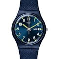 Swatch Swatch Gent Standard GN718-S26  GN718-S26 кварцевые женские часы синий циферблат, браслет силикон — вид спереди
