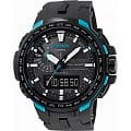 Casio Casio Pro Trek PRW-6100Y-1A PRW PRW-6100Y-1A кварцевые мужские часы  черный циферблат, браслет карбон + полимер — вид спереди