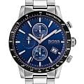 Hugo Boss Hugo Boss Rafale Blue HB1513510  HB1513510 кварцевые мужские часы серебристый циферблат, браслет нержавеющая сталь — вид спереди