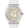 Swatch Swatch New Gent Biosourced SO29Z145  SO29Z145 кварцевые мужские часы  бежевый циферблат, браслет силикон — вид спереди
