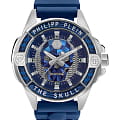 Philipp Plein Philipp Plein The Skull Carbon Fiber PWAAA1722  PWAAA1722 кварцевые мужские часы  циферблат, браслет силикон — вид спереди