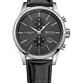 Hugo Boss Hugo Boss Jet HB1513279  HB1513279 кварцевые мужские часы черный циферблат, браслет кожаный — вид спереди