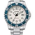 Citizen Citizen Automatic NJ0171-81A  NJ0171-81A механические мужские часы  белый циферблат, браслет нержавеющая сталь — вид спереди