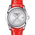 Tissot Tissot Couturier Lady T035.210.16.031.01 Couturier T0352101603101 кварцевые женские часы белый циферблат, браслет кожаный — вид спереди