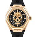 Philipp Plein Philipp Plein Skull Spikes PWADA0224  PWADA0224 кварцевые женские часы черный циферблат, браслет силикон — вид спереди