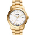 Fossil Fossil Heritage ME3226  ME3226 механические мужские часы белый циферблат, браслет нержавеющая сталь с ip-покрытием — вид спереди