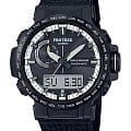 Casio Casio Pro Trek PRW-60YBM-1A PRW PRW-60YBM-1AER кварцевые мужские часы серый циферблат, браслет тканевый — вид спереди