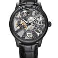 Maurice Lacroix Maurice Lacroix Masterpiece Skeleton MP7228-PVB01-005-1  MP7228-PVB01-005-1 механические мужские часы черный циферблат, браслет кожаный — вид спереди